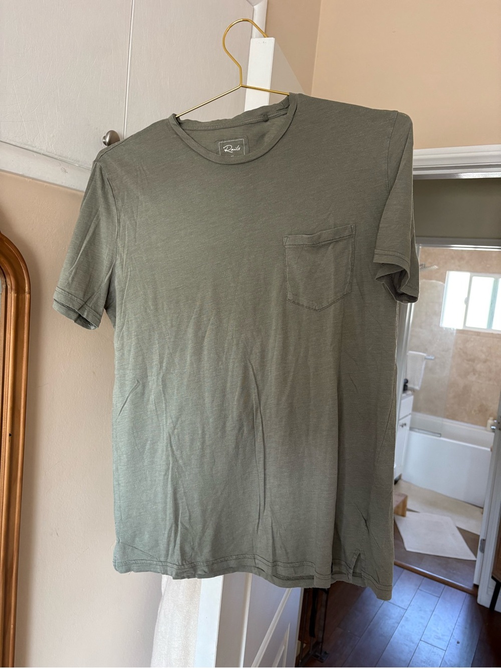 Rails Olive Green Short-Sleeve Pocket Tee